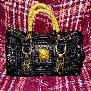 Versace patent satchel
